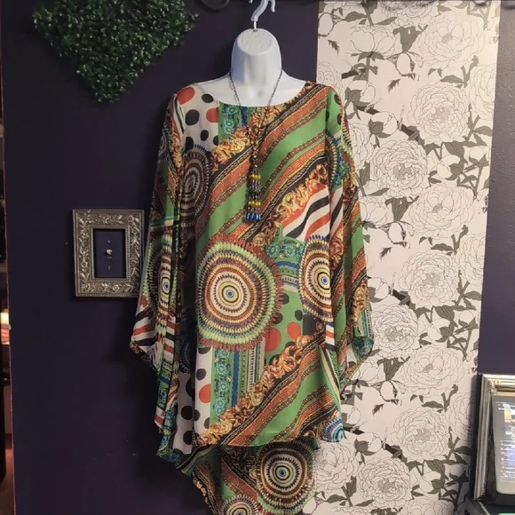 Ark & Co Asymmetrical Dress with Kimono Sleeves - Picture 6 of 6